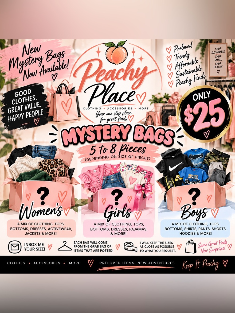 Peachy Place Mystery Bag $25